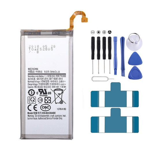 EB - BA530ABE 3000mAh Li - Polymer Battery Replacement, For Samsung Galaxy A8 2018 A530 SM - A530 A530F - ORIWHIZ