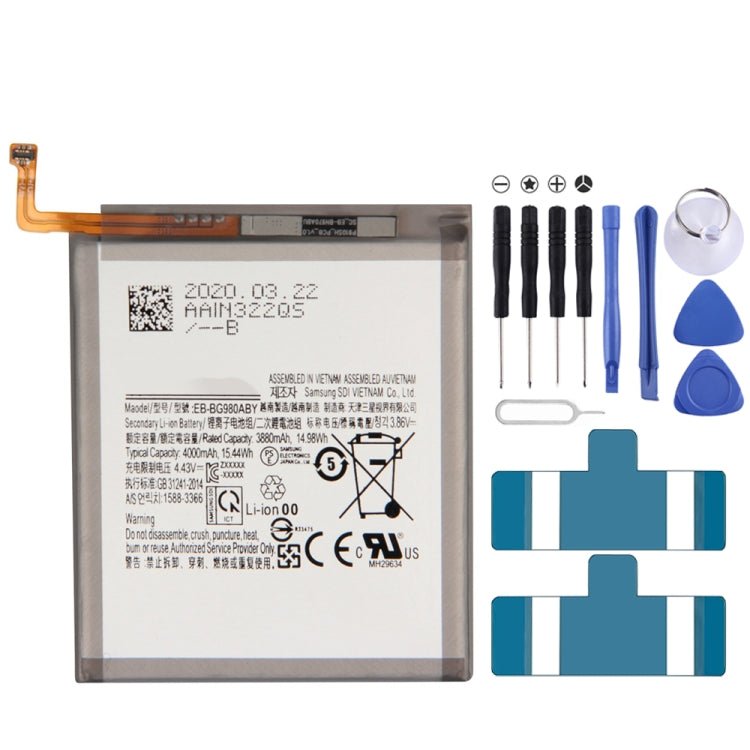EB - BG980ABY for Samsung Galaxy S20 SM - G980 Li - ion Polymer Battery, For Samsung Galaxy S20 - ORIWHIZ