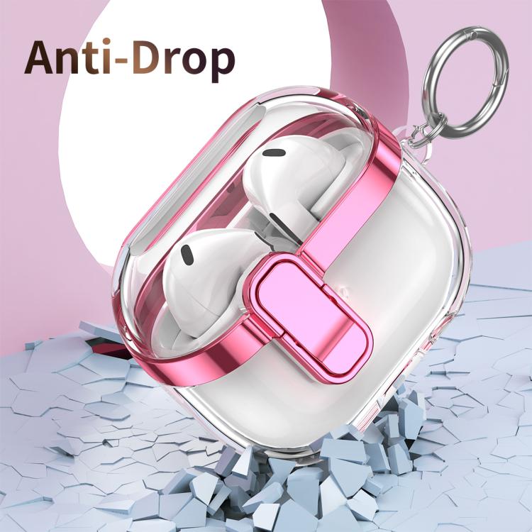 Electroplating Transparent Earphone Protective Case with Security Lock, For Samsung Galaxy Buds3 / 3 Pro - ORIWHIZ