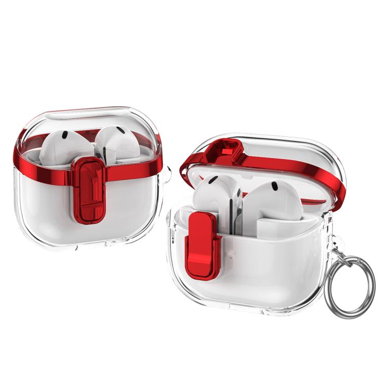 Electroplating Transparent Earphone Protective Case with Security Lock, For Samsung Galaxy Buds3 / 3 Pro - ORIWHIZ