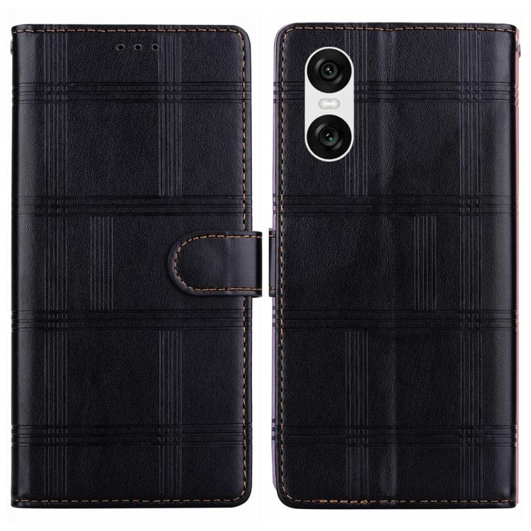 Embossed Checkered Leather Phone Case, For Sony Xperia 1 VII, For Sony Xperia 10 VI, For Sony Xperia 1 VI - ORIWHIZMobile AccessoriesSonySony Cases