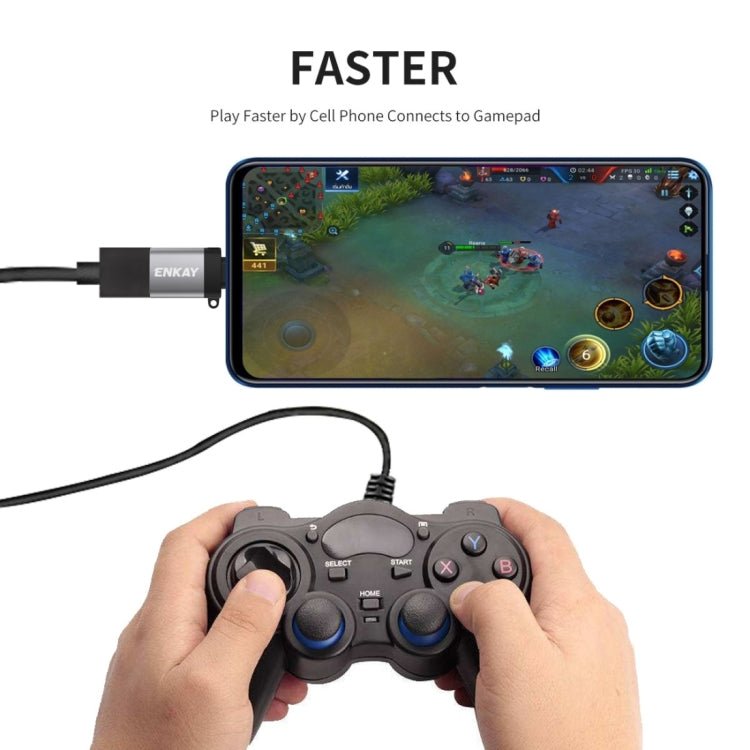 ENKAY ENK - AT101 Aluminium Alloy USB - C / Type - C to USB 3.0 OTG Data Adapter Converter, ENK - AT101 - ORIWHIZ