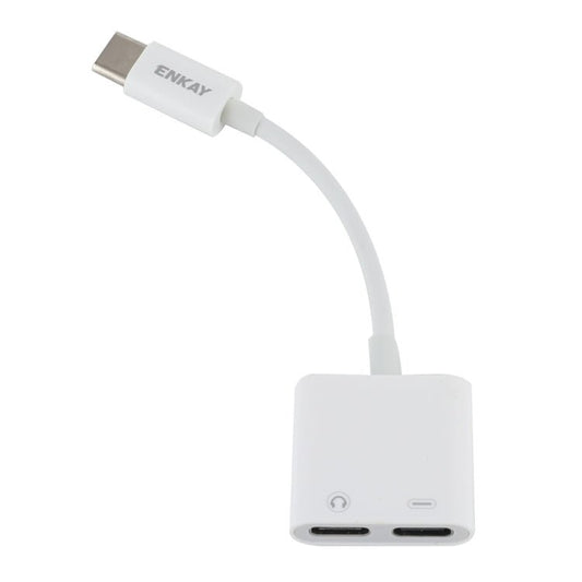 ENKAY ENK - AT105 USB - C / Type - C to Dual Type - C Headphone & Charging Adapter Data Cable - ORIWHIZ