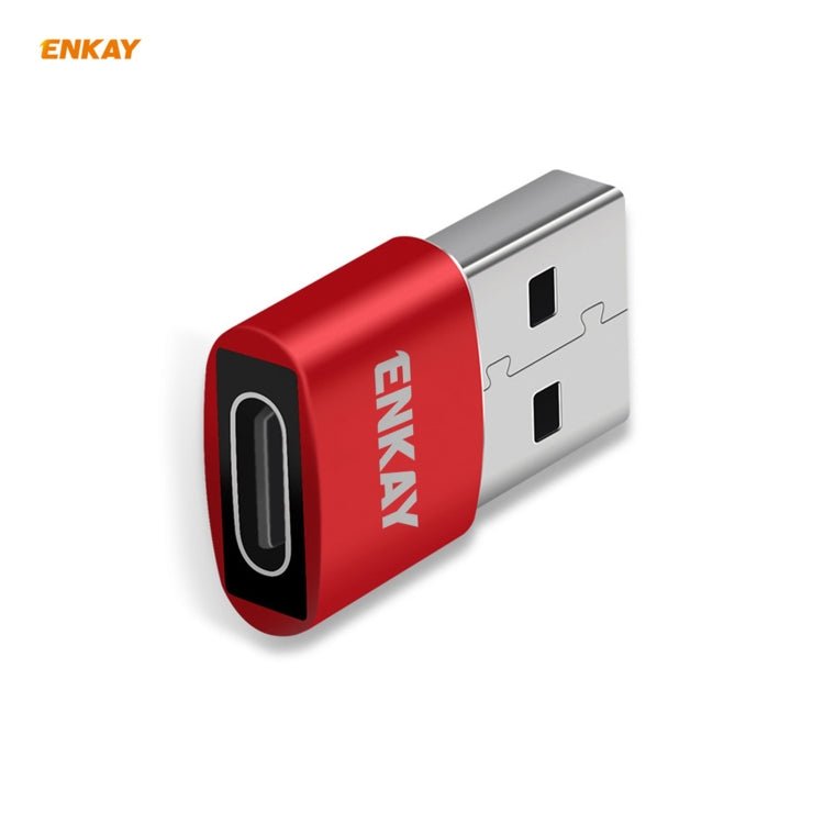 ENKAY ENK - AT105 USB Male to FemaleType - C Aluminium Alloy Adapter Converter, Support Quick Charging & Data Transmission, ENKAY ENK - AT105 Black, ENKAY ENK - AT105 Red, ENKAY ENK - AT105 Gold, ENKAY ENK - AT105 Rose Gold - ORIWHIZ