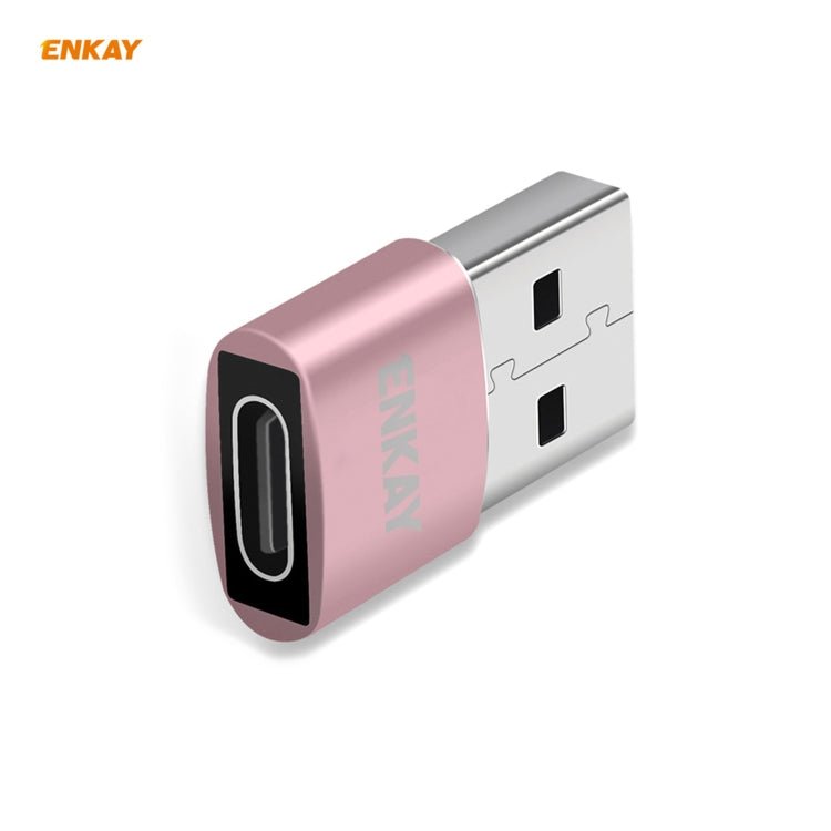 ENKAY ENK - AT105 USB Male to FemaleType - C Aluminium Alloy Adapter Converter, Support Quick Charging & Data Transmission, ENKAY ENK - AT105 Black, ENKAY ENK - AT105 Red, ENKAY ENK - AT105 Gold, ENKAY ENK - AT105 Rose Gold - ORIWHIZ