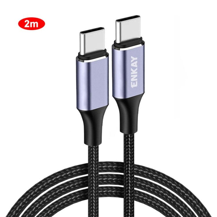 ENKAY PD100W 5A USB - C / Type - C to Type - C Fast Charging Cable with E - Marker, 1m, 2m - ORIWHIZ