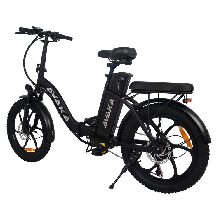 EU Warehouse AVAKA BZ20 PLUS 500W 48V 15AH Foldable Electric Bicycle with 7 Gears Derailleur & 20 inch Integrated Tires, EU Plug, BZ20 PLUS - Integrated Tires (Black), BZ20 PLUS - Integrated Tires (White) - ORIWHIZ