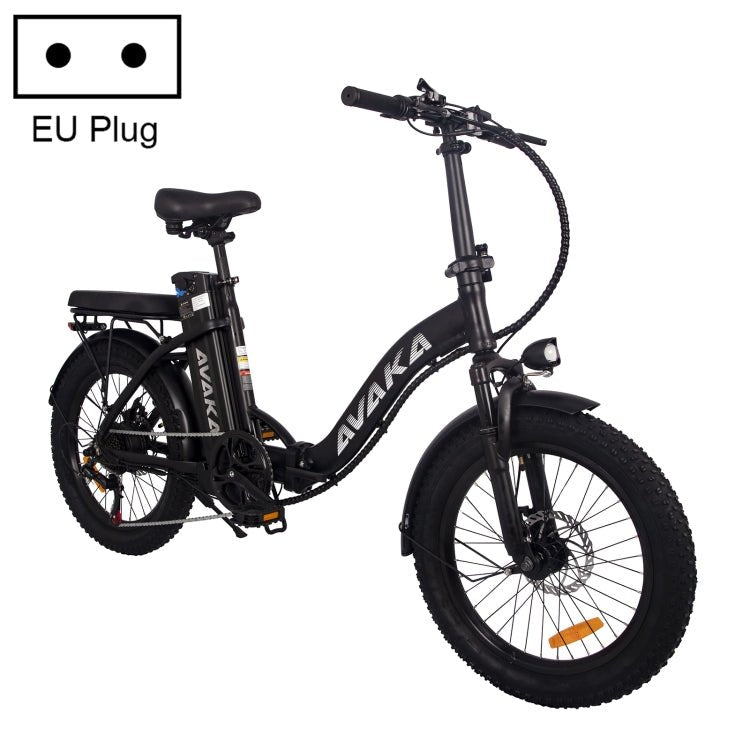 EU Warehouse AVAKA BZ20 PLUS 500W 48V 15AH Foldable Electric Bicycle with 7 Gears Derailleur & 20 inch Tires, EU Plug, BZ20 PLUS (White), BZ20 PLUS (Black) - ORIWHIZ