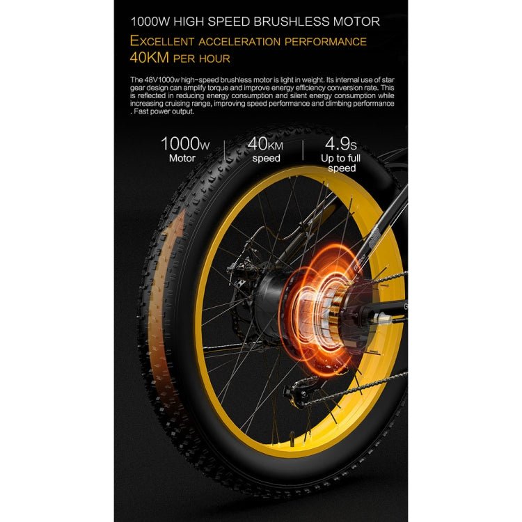 EU Warehouse GOGOBEST GF600 48V 13AH 1000W Transmission Electric Bicycle with 26 inch Tires, EU Plug(Black Grey), GF600 (Black Yellow), GF600 (Black Green), GF600 (Black Grey) - ORIWHIZ