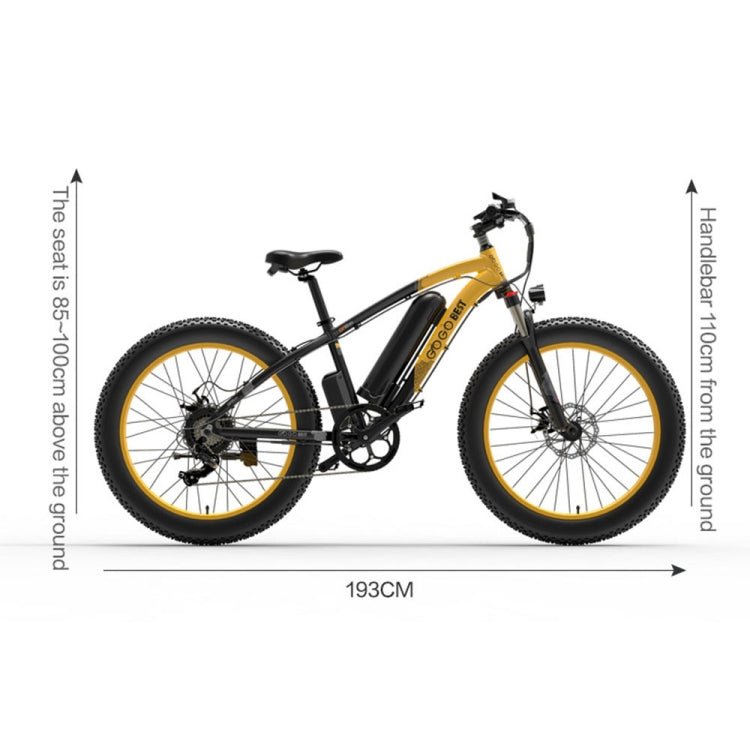 EU Warehouse GOGOBEST GF600 48V 13AH 1000W Transmission Electric Bicycle with 26 inch Tires, EU Plug(Black Grey), GF600 (Black Yellow), GF600 (Black Green), GF600 (Black Grey) - ORIWHIZ