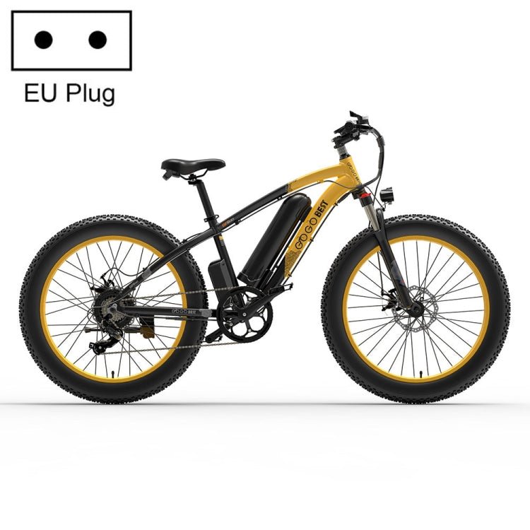 EU Warehouse GOGOBEST GF600 48V 13AH 1000W Transmission Electric Bicycle with 26 inch Tires, EU Plug(Black Grey), GF600 (Black Yellow), GF600 (Black Green), GF600 (Black Grey) - ORIWHIZ