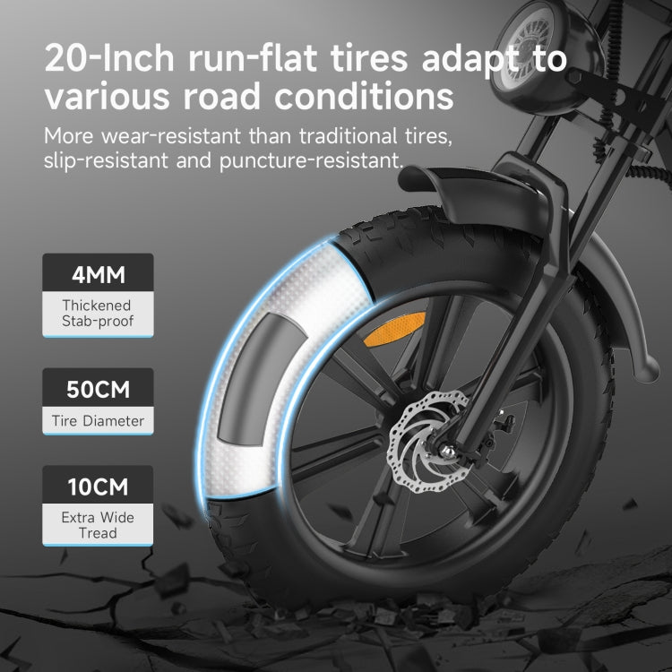 EU Warehouse HAPPYRUN G50 750W 48V / 18AH Electric Bicycle with LED Display & 20 inch Tires, US Plug, G50 US Plug, G50 EU Plug - ORIWHIZ