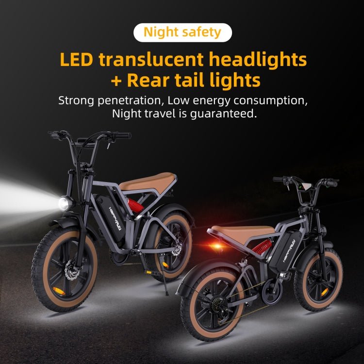 EU Warehouse HAPPYRUN G60 750W 48V / 18AH Electric Bicycle with LED Display & 20 inch Tires, US Plug, G60 US Plug, G60 EU Plug - ORIWHIZ