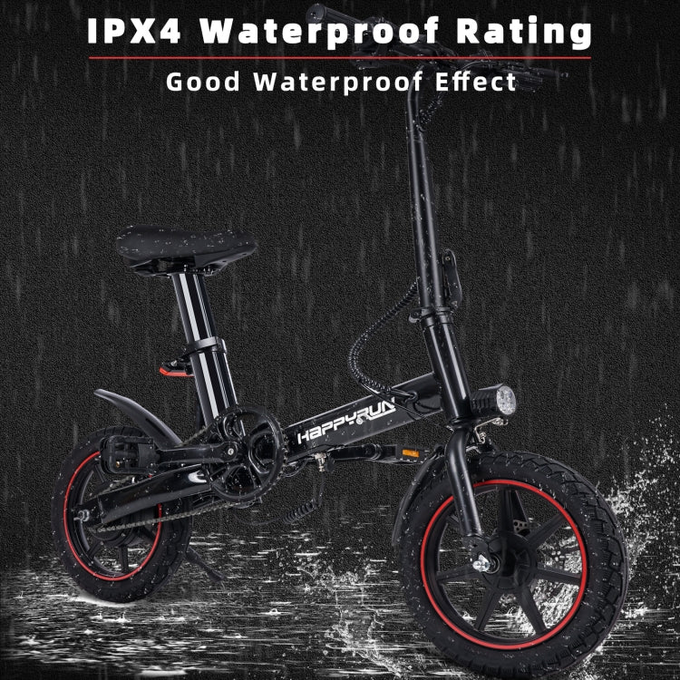 EU Warehouse HAPPYRUN HR - X40 350W 36V / 6AH Electric Bicycle with 14 inch Tires, EU Plug, HR - X40 EU Plug - ORIWHIZ