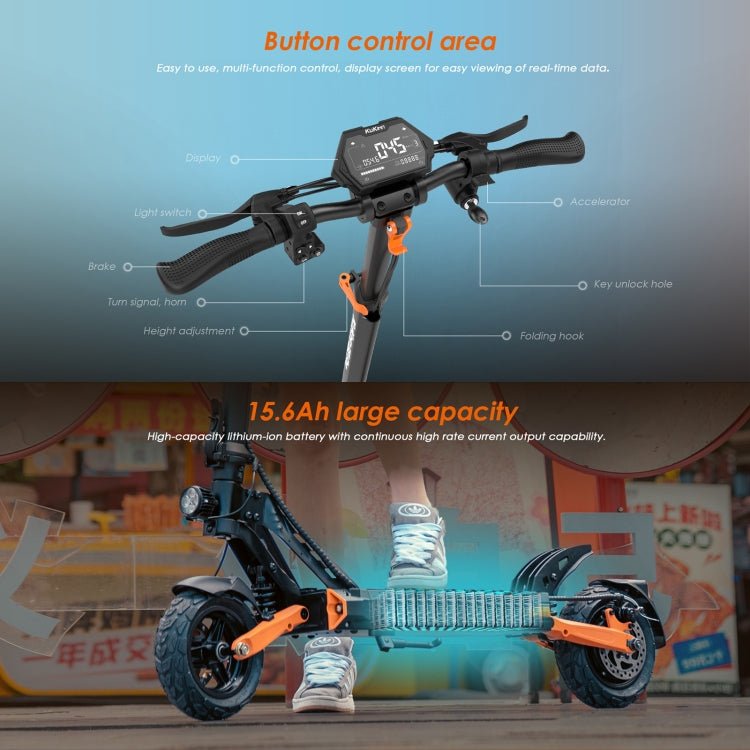 EU Warehouse KUGOO Kukirin G2 Pro 600W Three - speed Folding Electric Offroad Scooter with 8.5 inch Tires & LCD Display, G2 Pro - ORIWHIZ