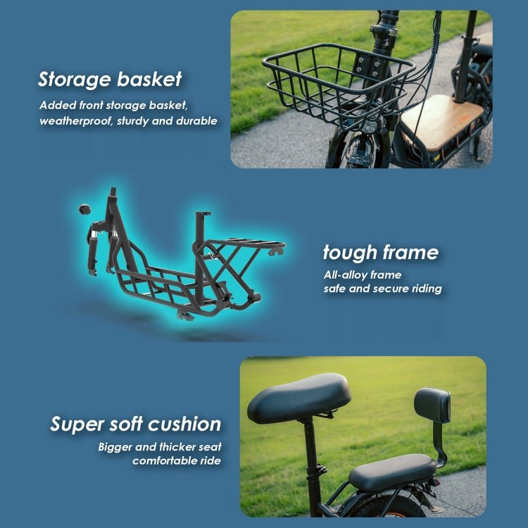 EU Warehouse KuKirin C1 Pro 500W 48V 26Ah Electric Offroad Scooter with 14 inch Tires & Rear Seat, EU Plug, C1 Pro - ORIWHIZ