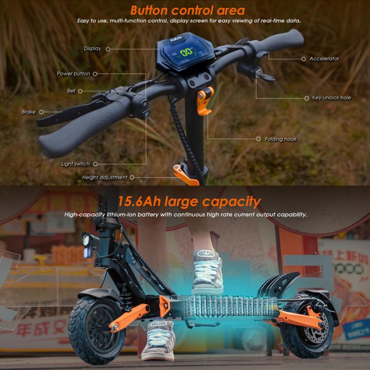 EU Warehouse Kukirin G2 Pro VMP 500W Three - speed Folding Electric Offroad Scooter with 9 inch Vacuum Tires, G2 Pro VMP - ORIWHIZ
