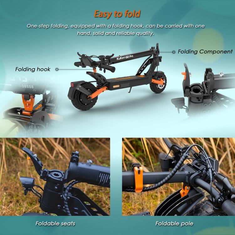 EU Warehouse Kukirin G2 Pro VMP 500W Three - speed Folding Electric Offroad Scooter with 9 inch Vacuum Tires, G2 Pro VMP - ORIWHIZ