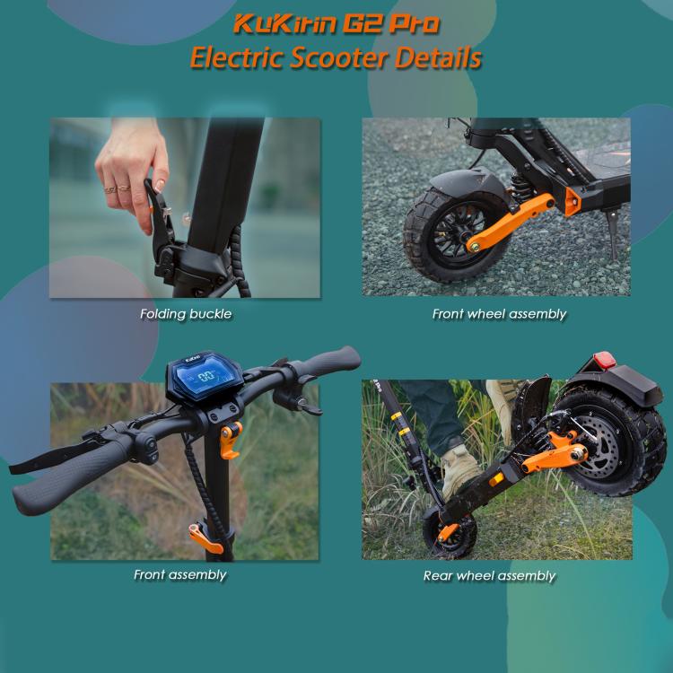 EU Warehouse Kukirin G2 Pro VMP 500W Three - speed Folding Electric Offroad Scooter with 9 inch Vacuum Tires, G2 Pro VMP - ORIWHIZ