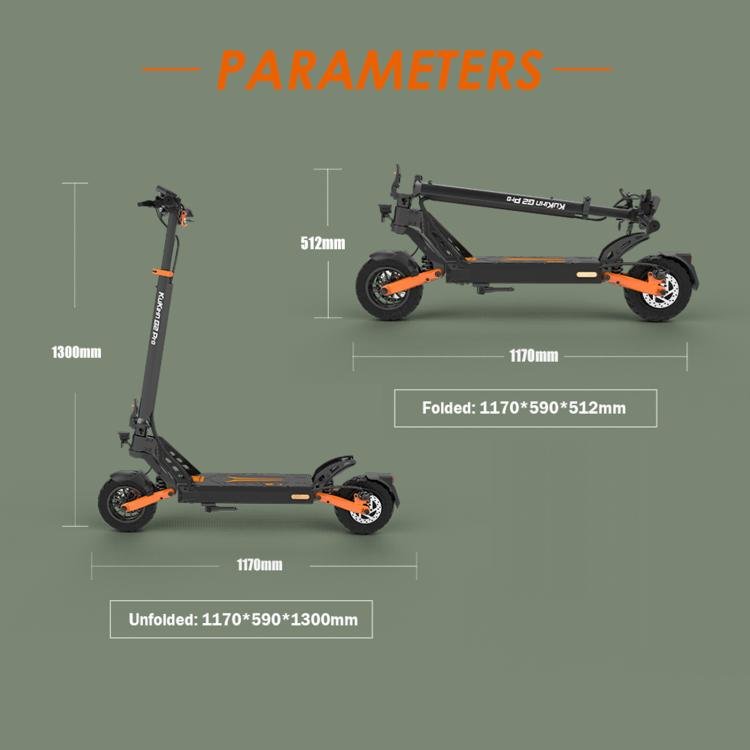 EU Warehouse Kukirin G2 Pro VMP 500W Three - speed Folding Electric Offroad Scooter with 9 inch Vacuum Tires, G2 Pro VMP - ORIWHIZ
