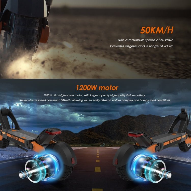 EU Warehouse Kukirin G3 10 inch Tires 1200W 52V 18AH Three - speed Folding Electric Offroad Scooter with LED Display, G3 - ORIWHIZ