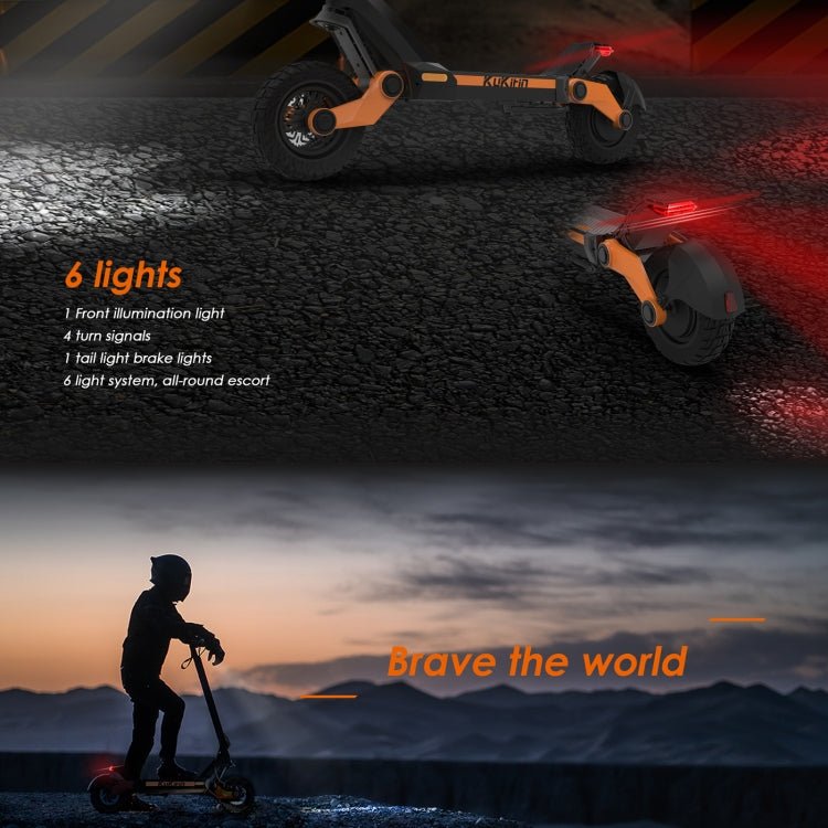 EU Warehouse Kukirin G3 10 inch Tires 1200W 52V 18AH Three - speed Folding Electric Offroad Scooter with LED Display, G3 - ORIWHIZ