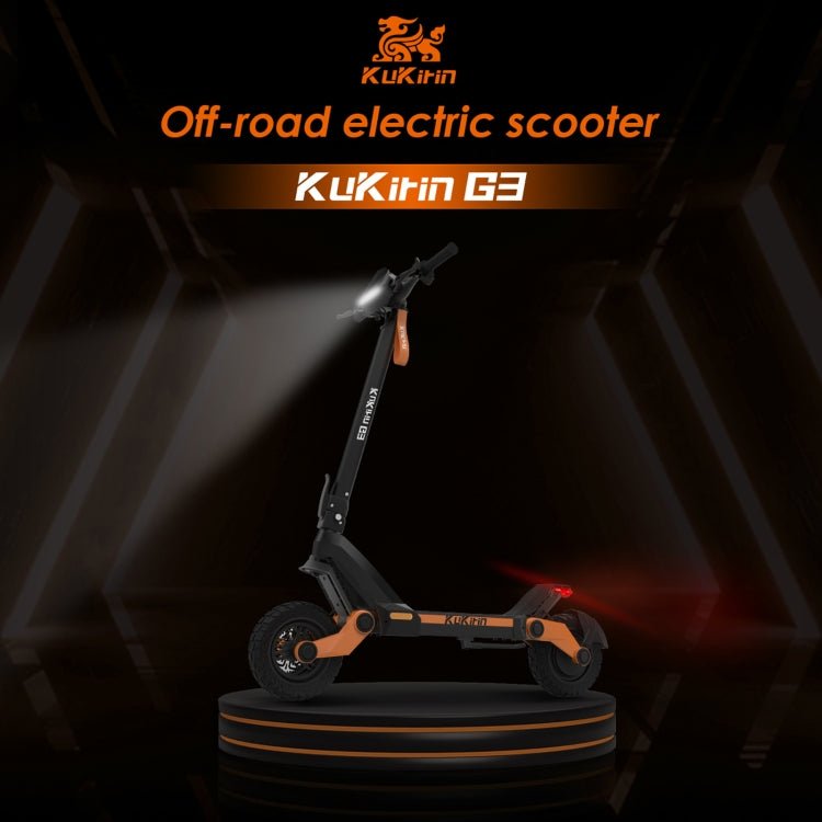 EU Warehouse Kukirin G3 10 inch Tires 1200W 52V 18AH Three - speed Folding Electric Offroad Scooter with LED Display, G3 - ORIWHIZ