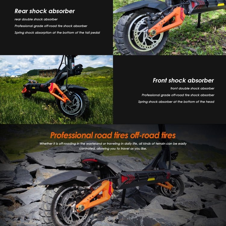 EU Warehouse Kukirin G3 Pro 10 inch Tires 2400W 52V 23.4AH Three - speed Folding Electric Offroad Scooter with LED Display, G3 Pro - ORIWHIZ