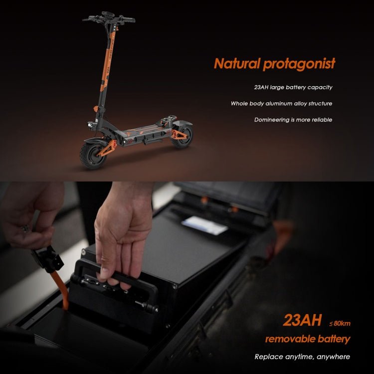 EU Warehouse Kukirin G3 Pro 10 inch Tires 2400W 52V 23.4AH Three - speed Folding Electric Offroad Scooter with LED Display, G3 Pro - ORIWHIZ