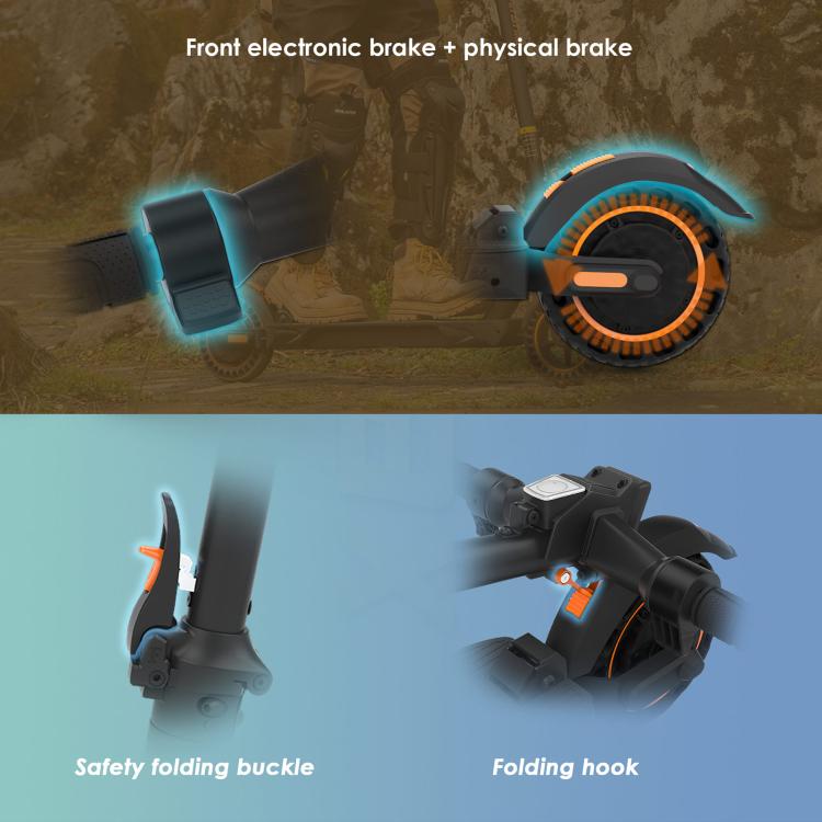 EU Warehouse Kukirin S1 Max 500W Three - speed Folding Electric Offroad Scooter with 8 inch Honeycomb Tires, S1 Max - ORIWHIZ