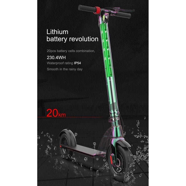 EU Warehouse X7 Outdoor Waterproof Foldable Off - road Scooter with 8.5 inch Vacuum Tires & LCD Display& LED Lights & 6.4AH Lithium Battery, Load - bearing: 20 - 100kg (Black), 8.5 inch Tires US - ORIWHIZ