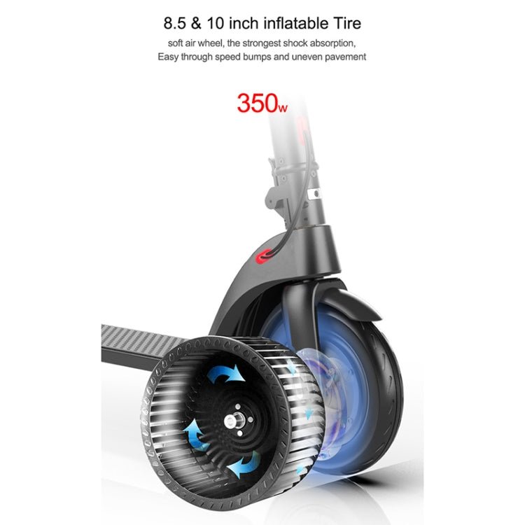 EU Warehouse X7 Outdoor Waterproof Foldable Off - road Scooter with 8.5 inch Vacuum Tires & LCD Display& LED Lights & 6.4AH Lithium Battery, Load - bearing: 20 - 100kg (Black), 8.5 inch Tires US - ORIWHIZ
