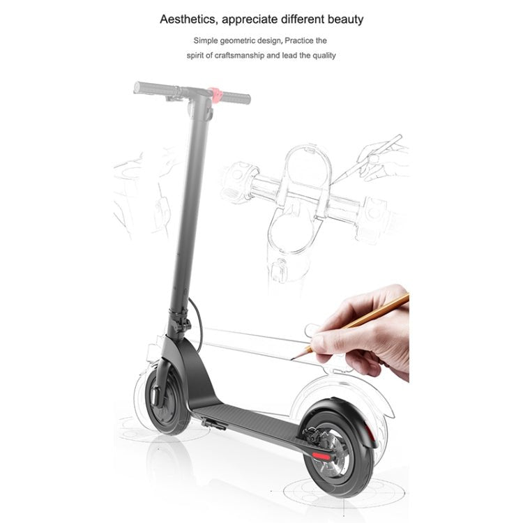 EU Warehouse X7 Outdoor Waterproof Foldable Off - road Scooter with 8.5 inch Vacuum Tires & LCD Display& LED Lights & 6.4AH Lithium Battery, Load - bearing: 20 - 100kg (Black), 8.5 inch Tires US - ORIWHIZ