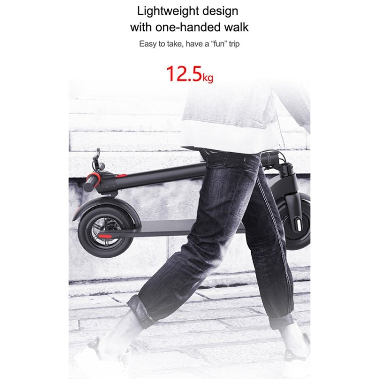 EU Warehouse X7 Outdoor Waterproof Foldable Off - road Scooter with 8.5 inch Vacuum Tires & LCD Display& LED Lights & 6.4AH Lithium Battery, Load - bearing: 20 - 100kg (Black), 8.5 inch Tires US - ORIWHIZ