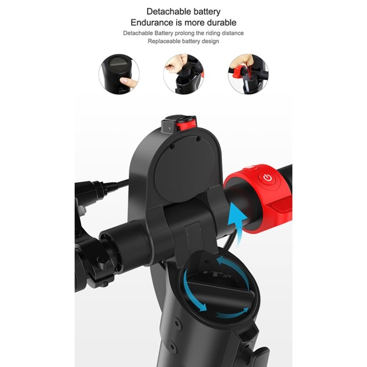 EU Warehouse X7 Outdoor Waterproof Foldable Off - road Scooter with 8.5 inch Vacuum Tires & LCD Display& LED Lights & 6.4AH Lithium Battery, Load - bearing: 20 - 100kg (Black), 8.5 inch Tires US - ORIWHIZ