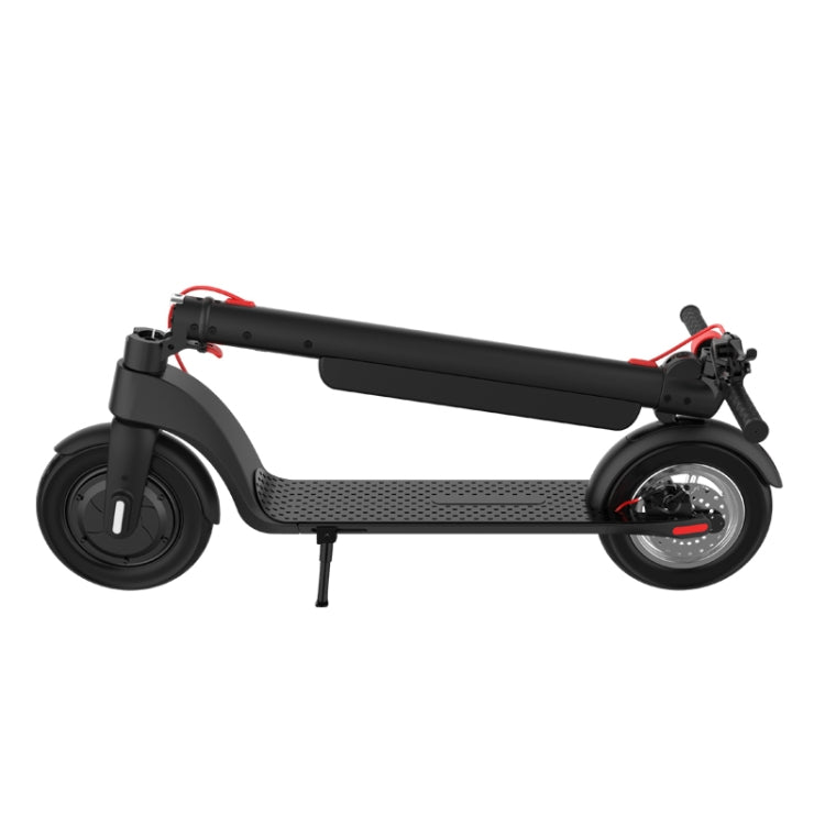 EU Warehouse X8 Outdoor Waterproof Foldable Electric Scooter with 10 inch Vacuum Tires & LCD Display & LED Lights & 10AH Lithium Battery, Load - bearing: 20 - 100kg (Black), EU - ORIWHIZ