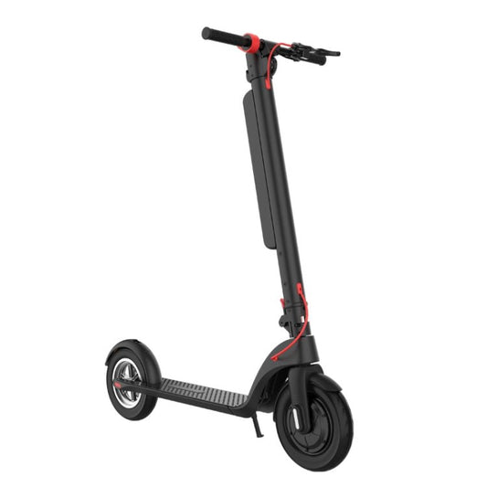 EU Warehouse X8 Outdoor Waterproof Foldable Electric Scooter with 10 inch Vacuum Tires & LCD Display & LED Lights & 10AH Lithium Battery, Load - bearing: 20 - 100kg (Black), EU - ORIWHIZ