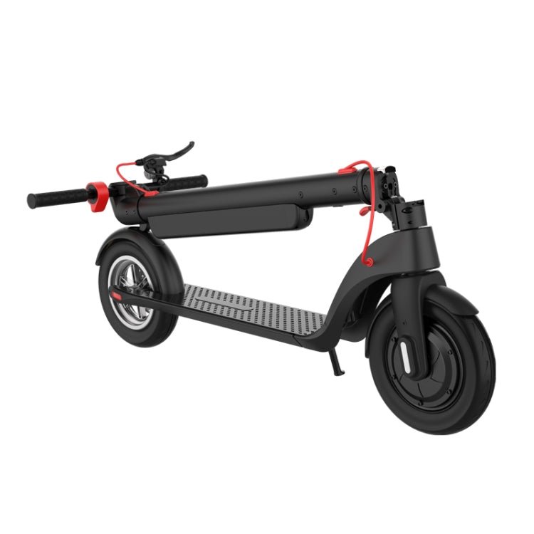 EU Warehouse X8 Outdoor Waterproof Foldable Electric Scooter with 10 inch Vacuum Tires & LCD Display & LED Lights & 10AH Lithium Battery, Load - bearing: 20 - 100kg (Black), EU - ORIWHIZ