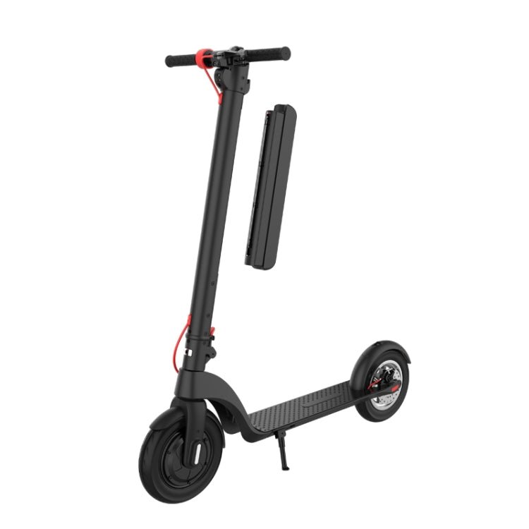 EU Warehouse X8 Outdoor Waterproof Foldable Electric Scooter with 10 inch Vacuum Tires & LCD Display & LED Lights & 10AH Lithium Battery, Load - bearing: 20 - 100kg (Black), EU - ORIWHIZ