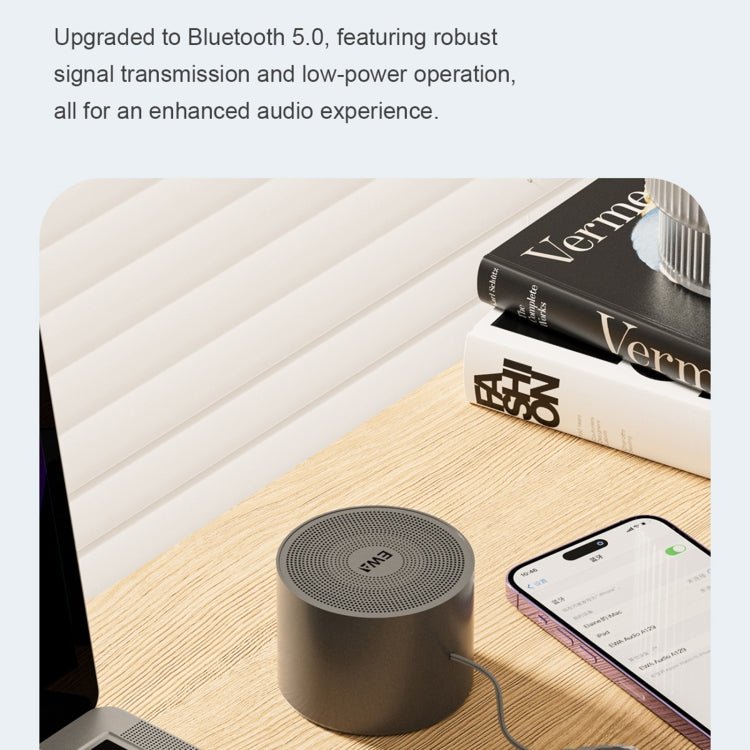 EWA A129 Mini Bluetooth 5.0 Bass Radiator Metal Speaker - ORIWHIZ