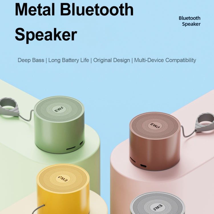EWA A129 Mini Bluetooth 5.0 Bass Radiator Metal Speaker - ORIWHIZ