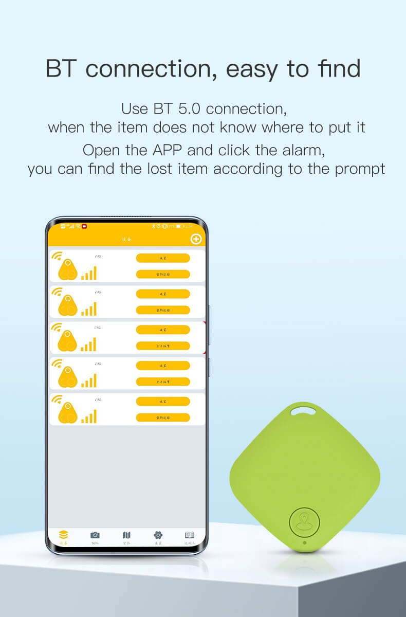 Rhombus Bluetooth anti-lost device Smart alarm Two-way positioning Pet key Bluetooth anti-lost device Wholesale