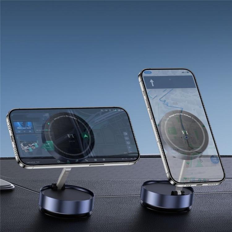 F1 Dashboard Mount Strong Suction Navigation Stand Universal Magnetic Car Phone Holder, F1 (Silver), F1 (Tarnish) - ORIWHIZ