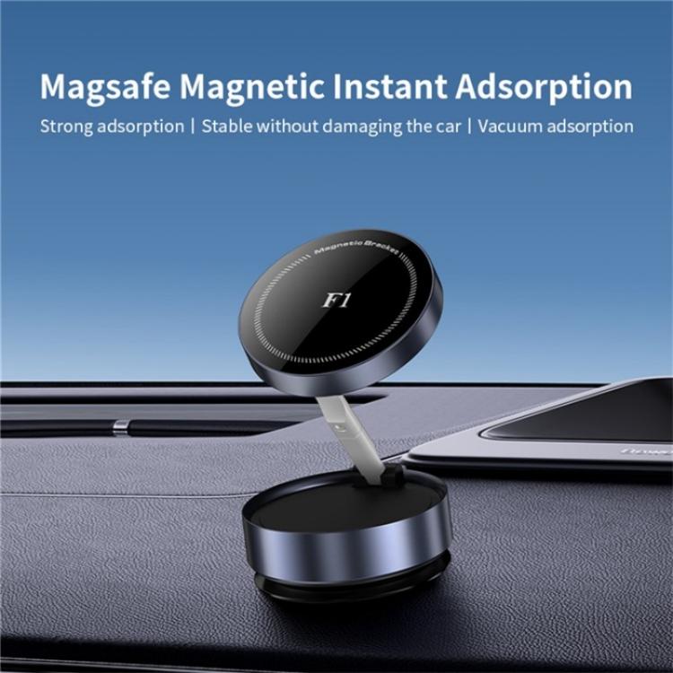 F1 Dashboard Mount Strong Suction Navigation Stand Universal Magnetic Car Phone Holder, F1 (Silver), F1 (Tarnish) - ORIWHIZ