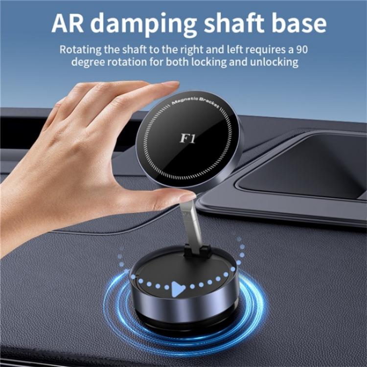 F1 Dashboard Mount Strong Suction Navigation Stand Universal Magnetic Car Phone Holder, F1 (Silver), F1 (Tarnish) - ORIWHIZ