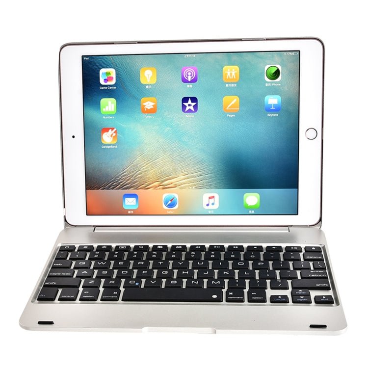 F19B for iPad 9.7 (2017/2018) & iPad Air & Air 2 & iPad Pro 9.7 & New iPad 9.7 inch (2017) Ultra - thin ABS Horizontal Flip Tablet Case + Bluetooth Keyboard - ORIWHIZApple AccessoriesiPad KeyboardiPad Keyboard Universal