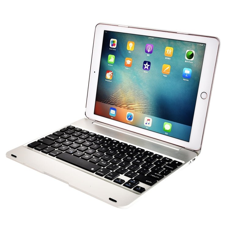 F19B for iPad 9.7 (2017/2018) & iPad Air & Air 2 & iPad Pro 9.7 & New iPad 9.7 inch (2017) Ultra - thin ABS Horizontal Flip Tablet Case + Bluetooth Keyboard - ORIWHIZApple AccessoriesiPad KeyboardiPad Keyboard Universal