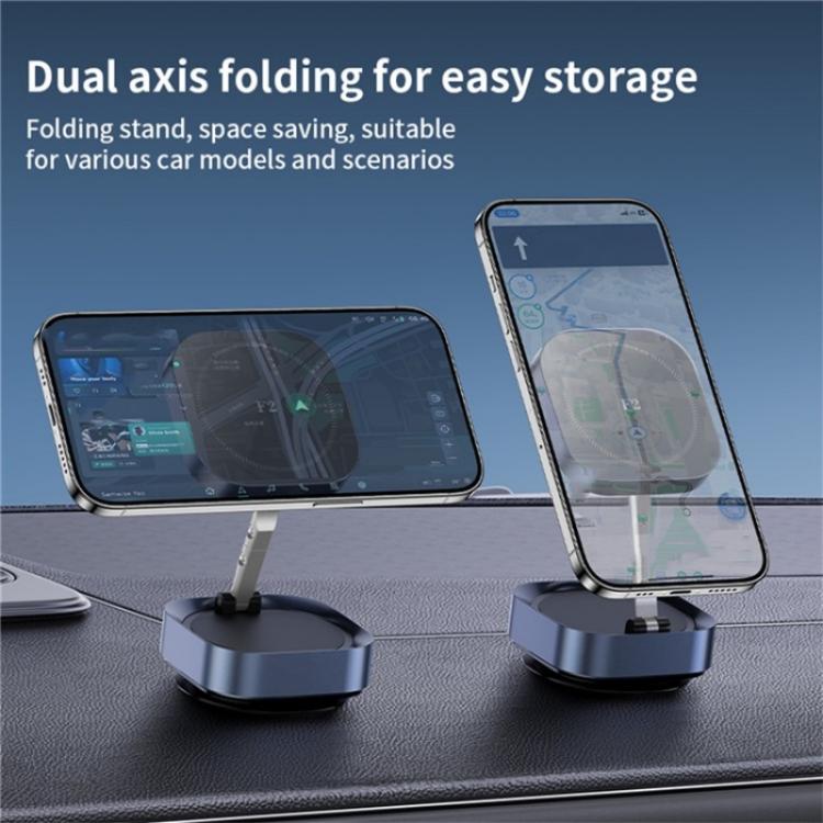 F2 Strong Magnet Vacuum Suction Adjustable Foldable Car Dashboard Windshield Phone Holder, F2 (Silver), F2 (Tarnish) - ORIWHIZ