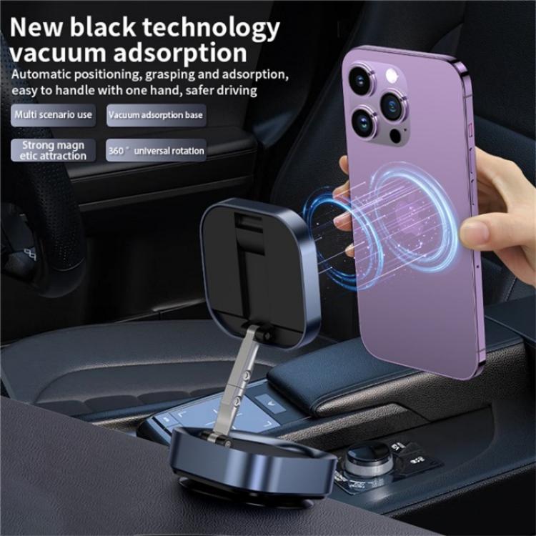 F2 Strong Magnet Vacuum Suction Adjustable Foldable Car Dashboard Windshield Phone Holder, F2 (Silver), F2 (Tarnish) - ORIWHIZ