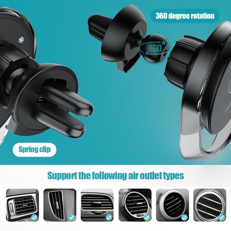 F9189 15W MagSafe Magnetic Car Lighting Wireless Charger, F9189 - ORIWHIZ